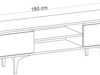 Artemis tv-meubel | 100% melamine | eiken - afbeelding 4 van  4