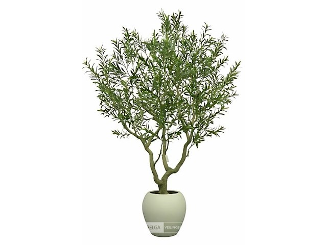 Artificiële olijfboom in deco pot - afbeelding 1 van  1