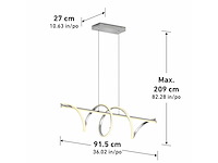 Artika coda led pendellamp chrom - afbeelding 2 van  7
