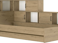 Artisan eiken tienerbed erwan 90 x 200 cm met opbergruimte - afbeelding 4 van  7