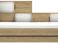 Artisan eiken tienerbed erwan 90 x 200 cm met opbergruimte - afbeelding 2 van  7