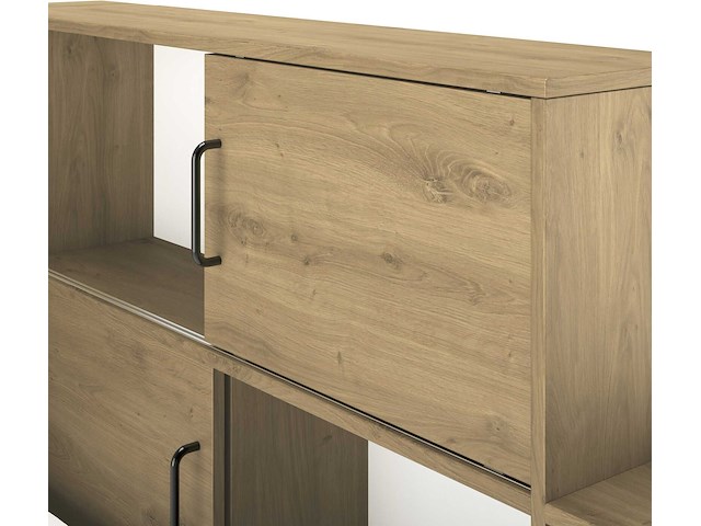 Artisan eiken tienerbed erwan 90 x 200 cm met opbergruimte - afbeelding 5 van  7
