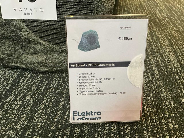 Artsound rock granietgrijs buiten speaker - afbeelding 2 van  4