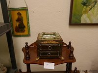 Asbak in houten doos met 2 laadjes - afbeelding 2 van  2