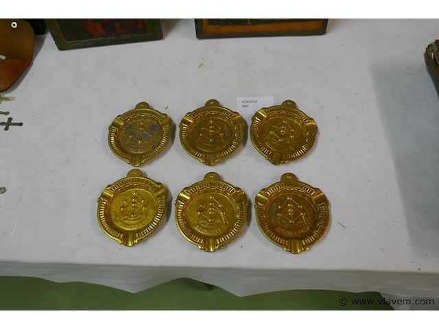 Asbakjes in masief koper - afbeelding 1 van  1