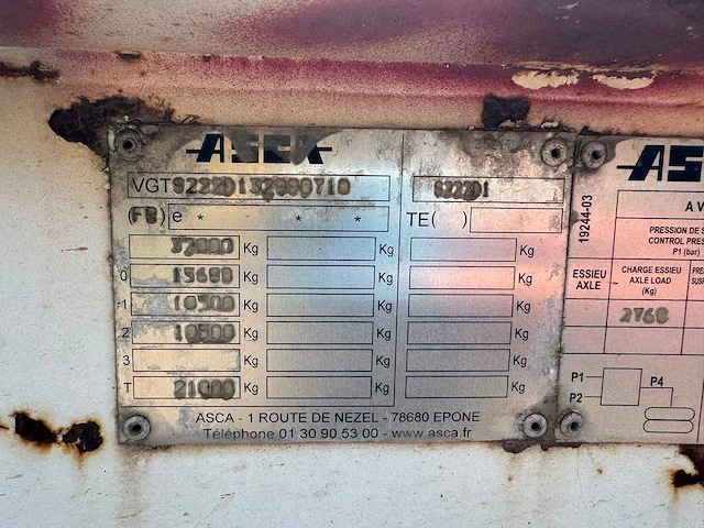 Asca - 20 voet container transport - oplegger - afbeelding 7 van  14