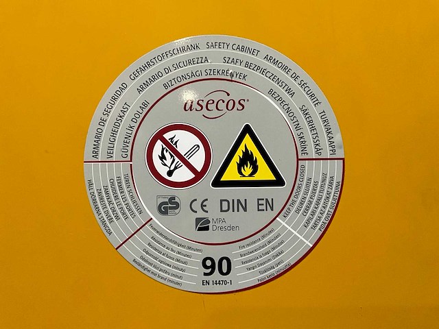 Asecos 90 brandwerende veiligheidskast - afbeelding 10 van  10