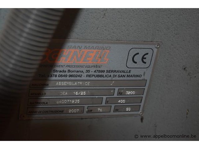 Assembleermachine voor wapeningsdelen schnell idea 16/25, bj 2007, sr nr s840071235 - afbeelding 4 van  5