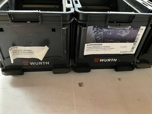 Assorti bevestigingsmaterialen o.a. ringtong en vlakstekkerhulzen in stapelbare bakken - afbeelding 14 van  14