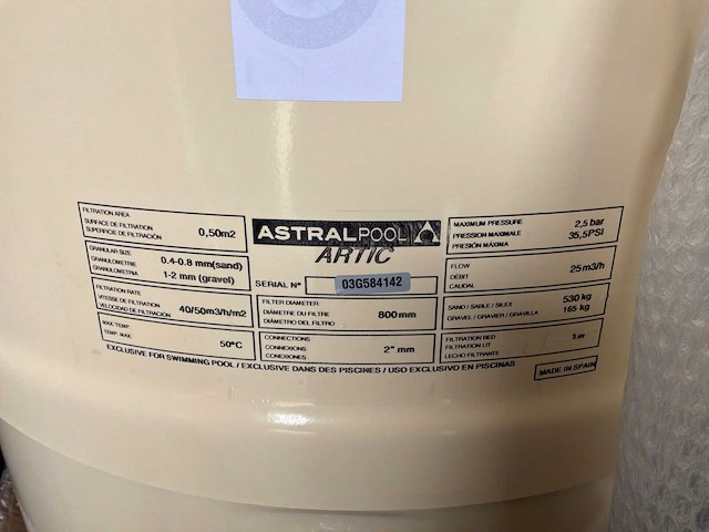 Astrapool artic zandfilter - afbeelding 4 van  5