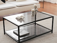 Astro salontafel | metalen frame | fume, zwart - afbeelding 5 van  9