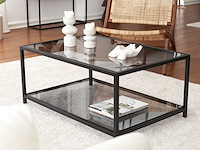 Astro salontafel | metalen frame | fume, zwart - afbeelding 1 van  9
