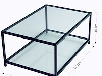 Astro salontafel | metalen frame | fume, zwart - afbeelding 3 van  9