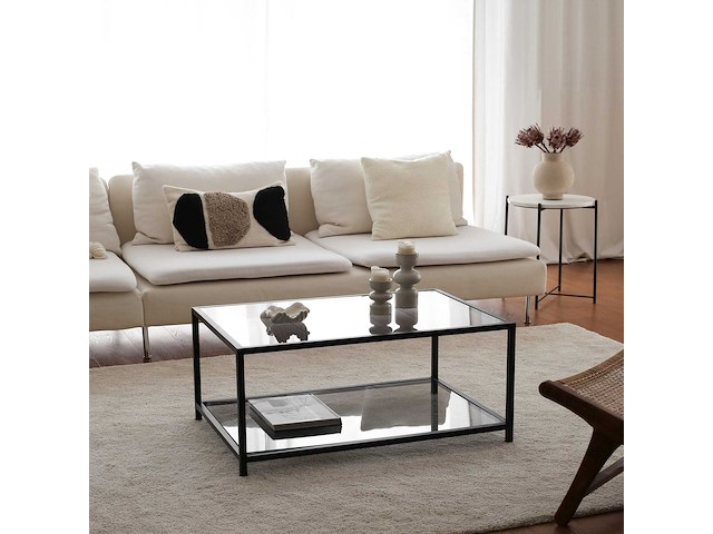 Astro salontafel | metalen frame | fume, zwart - afbeelding 4 van  9