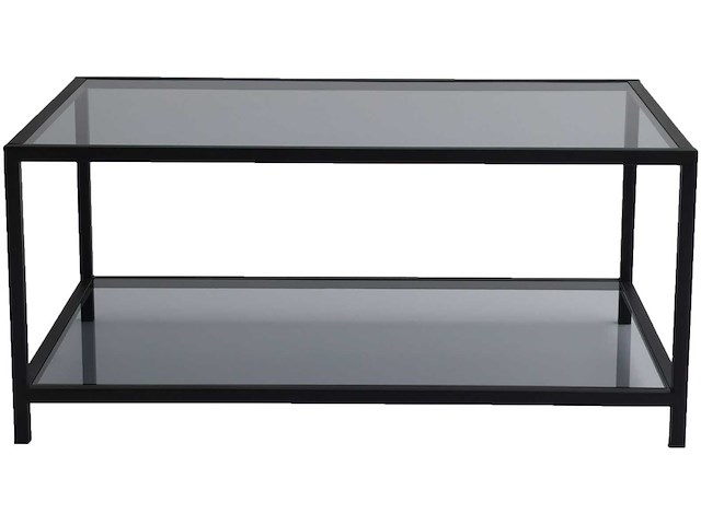 Astro salontafel | metalen frame | fume, zwart - afbeelding 8 van  9