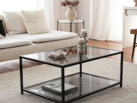 Astro salontafel | metalen frame | fume, zwart - afbeelding 1 van  9
