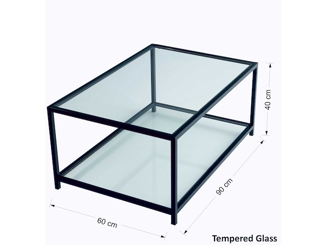 Astro salontafel | metalen frame | fume, zwart - afbeelding 6 van  9