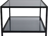 Astro salontafel | metalen frame | fume, zwart - afbeelding 7 van  9
