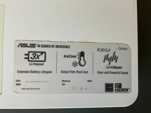 Asus r301u laptop - afbeelding 3 van  7