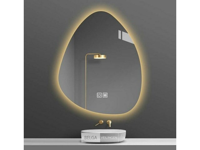 Asymmetrische led-badkamerspiegel - afm 70x90 cm - afbeelding 1 van  2