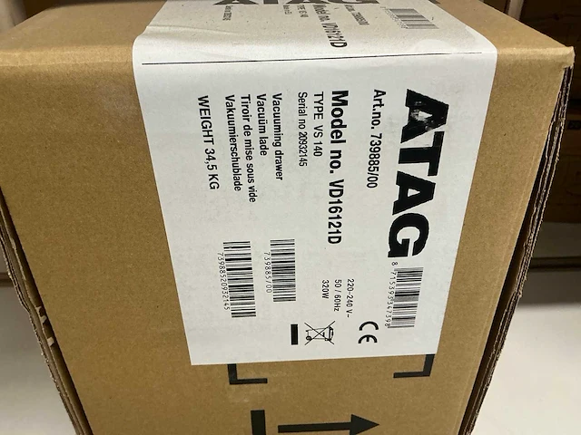 Atag vd1612d vs140 vacuümlade - afbeelding 4 van  4