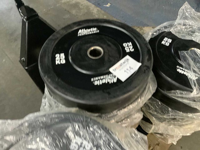 Athletic performance bumper plates 50 mm 20x25kg krachtstation - afbeelding 2 van  4
