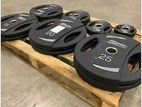 Athletic performance pu schijven nieuw 2x25;2x15;2x10;2x5;2x2,5;2x1,25kg krachtstation - afbeelding 2 van  2