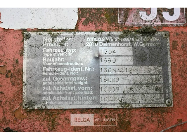 Atlas 1304 graafmachine/bandenkraan - afbeelding 19 van  22