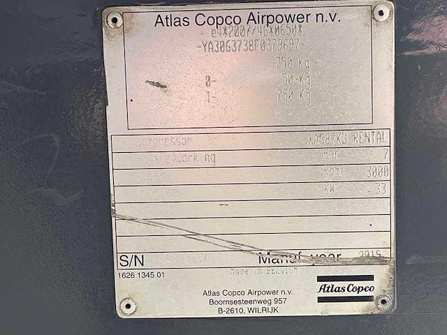 Atlas copco - xas 87 kd - mobiele compressor - afbeelding 11 van  14
