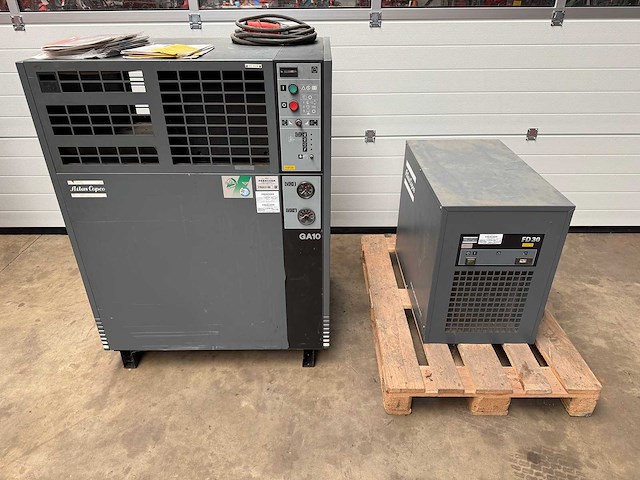 Atlas copco ga10 luchtcompressor, atlas copco fd30 koeldroger. - afbeelding 1 van  1