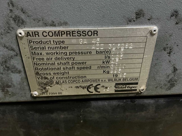 Atlas copco ga45 luchtcompressor - afbeelding 4 van  4