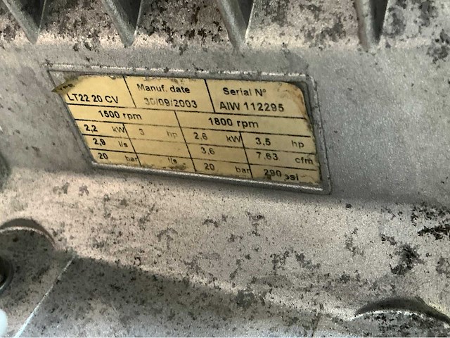 Atlas copco lt 22 20 e120 luchtcompressor - afbeelding 7 van  9