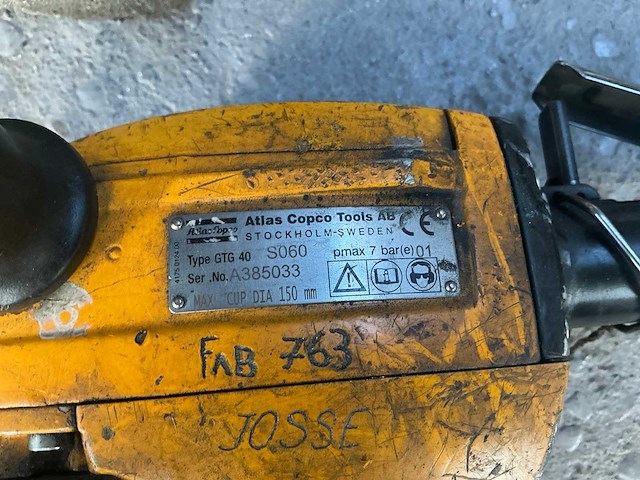 Atlas copco pneumatische handschuurmachine (2x) - afbeelding 4 van  5