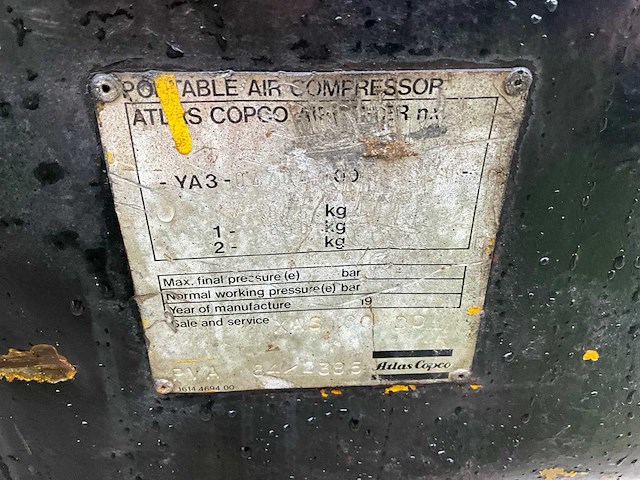 Atlas copco xas 60 luchtcompressor - afbeelding 6 van  14