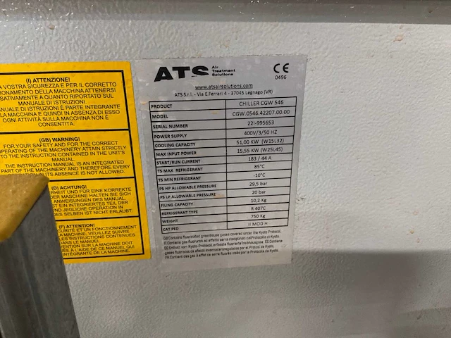 Ats cgw 546 chiller - afbeelding 9 van  9