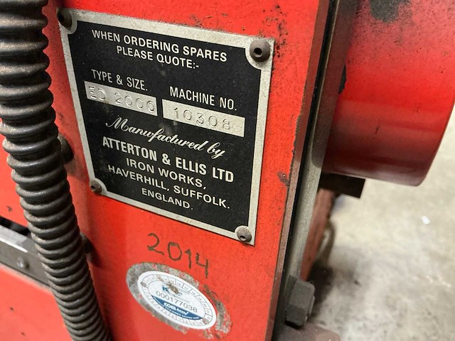 Atterton & ellis ed 2000 maaimessen slijpmachine - afbeelding 1 van  3