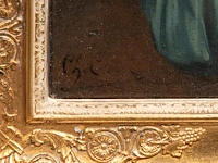 Attrib. to charles chaplin (1825-1891), a young girl holding a bird's nest with chicks, oil on canvas 65 x 55 cm. (25.58 x 21.64 in.), frame: 80 x 70 cm. (31 1/2 x 27.55 in.) - afbeelding 4 van  5