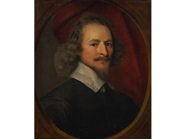 Attrib. to jacob i van oost (1603-1671), portrait of a man with a collar in a medallion, mid 17thc, oil on canvas 67 x 56 cm. (26.37 x 22.05 in.), frame: 88 x 77.5 cm. (34.64 x 30.51 in.) - afbeelding 1 van  5