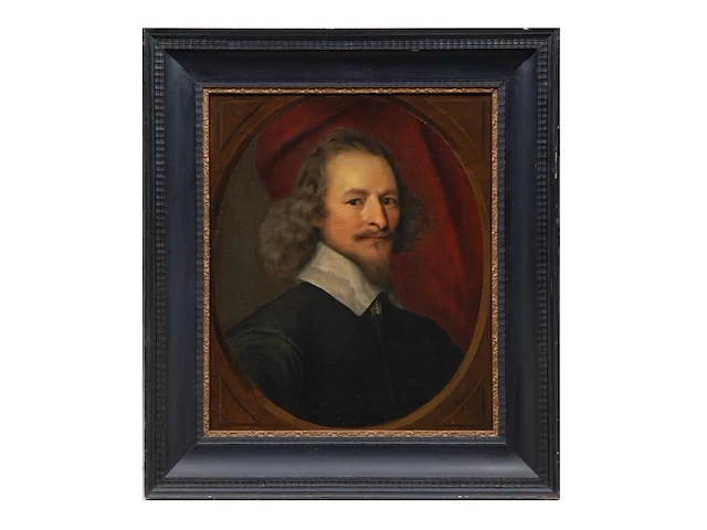 Attrib. to jacob i van oost (1603-1671), portrait of a man with a collar in a medallion, mid 17thc, oil on canvas 67 x 56 cm. (26.37 x 22.05 in.), frame: 88 x 77.5 cm. (34.64 x 30.51 in.) - afbeelding 2 van  5