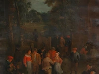 Attrib. to philipp de hondt (1683-1741), flemish village feast, ca. 1700, oil on canvas 124 x 94 cm. (48.82 x 37.00 in.), frame: 140 x 110 cm. (55.11 x 43.31 in.)