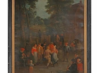 Attrib. to philipp de hondt (1683-1741), flemish village feast, ca. 1700, oil on canvas 124 x 94 cm. (48.82 x 37.00 in.), frame: 140 x 110 cm. (55.11 x 43.31 in.) - afbeelding 2 van  7