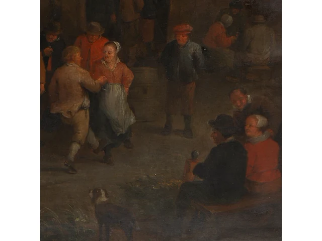 Attrib. to philipp de hondt (1683-1741), flemish village feast, ca. 1700, oil on canvas 124 x 94 cm. (48.82 x 37.00 in.), frame: 140 x 110 cm. (55.11 x 43.31 in.) - afbeelding 4 van  7