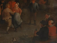 Attrib. to philipp de hondt (1683-1741), flemish village feast, ca. 1700, oil on canvas 124 x 94 cm. (48.82 x 37.00 in.), frame: 140 x 110 cm. (55.11 x 43.31 in.) - afbeelding 4 van  7