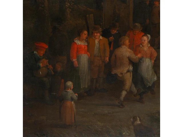 Attrib. to philipp de hondt (1683-1741), flemish village feast, ca. 1700, oil on canvas 124 x 94 cm. (48.82 x 37.00 in.), frame: 140 x 110 cm. (55.11 x 43.31 in.) - afbeelding 5 van  7