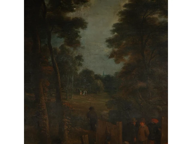 Attrib. to philipp de hondt (1683-1741), flemish village feast, ca. 1700, oil on canvas 124 x 94 cm. (48.82 x 37.00 in.), frame: 140 x 110 cm. (55.11 x 43.31 in.) - afbeelding 7 van  7