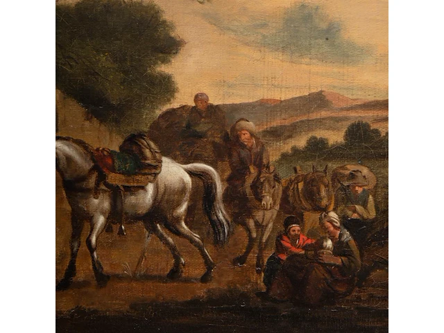 Attrib. to philips wouwermans (1619-1668), travellers near the inn, oil on canvas 46 x 56 cm. (18.1 x 22.0 in.), frame: 69 x 77 cm. (27.1 x 30.3 in.) - afbeelding 6 van  6