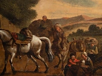 Attrib. to philips wouwermans (1619-1668), travellers near the inn, oil on canvas 46 x 56 cm. (18.1 x 22.0 in.), frame: 69 x 77 cm. (27.1 x 30.3 in.) - afbeelding 6 van  6