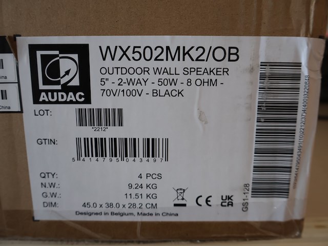 Audac outdoor wall speaker - afbeelding 5 van  5