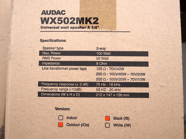 Audac speaker (x2) - afbeelding 3 van  4