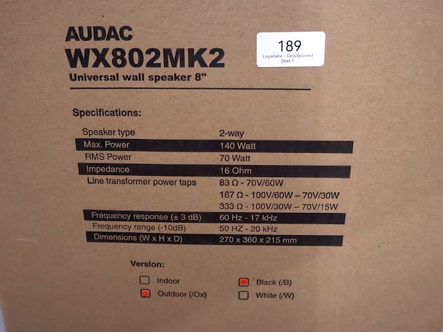 Audac speaker (x2) - afbeelding 2 van  4
